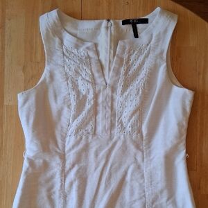 BCBG Ivory Sleeveless Blouse